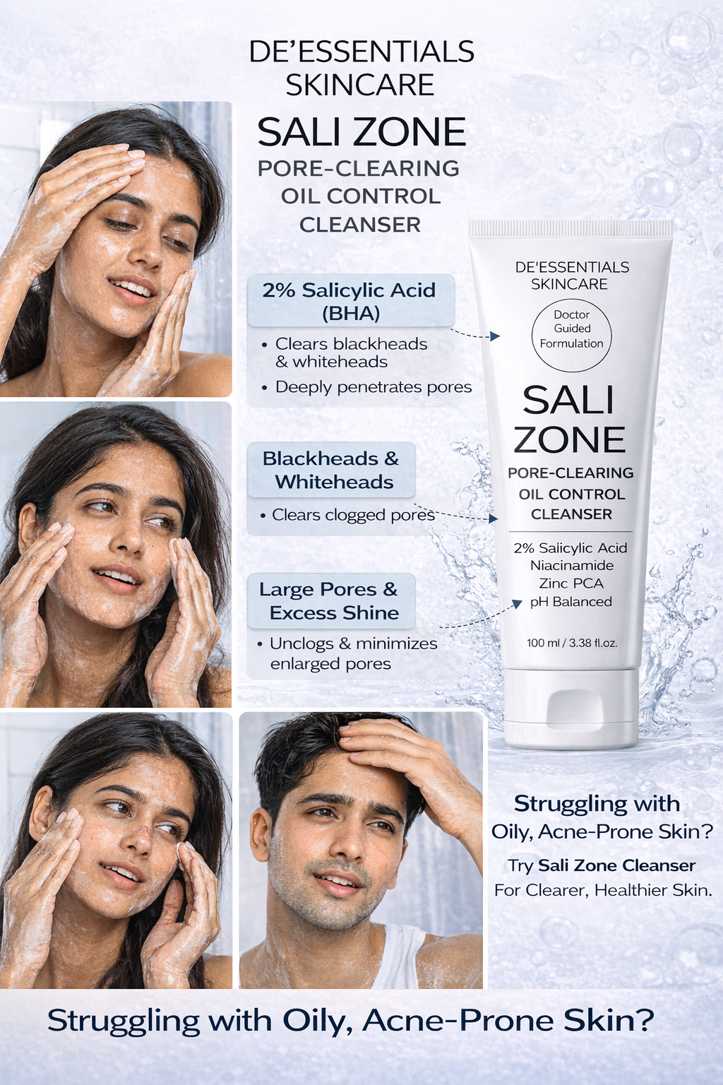 SALIZONE - Clarifying Face Wash with 2% Salicylic