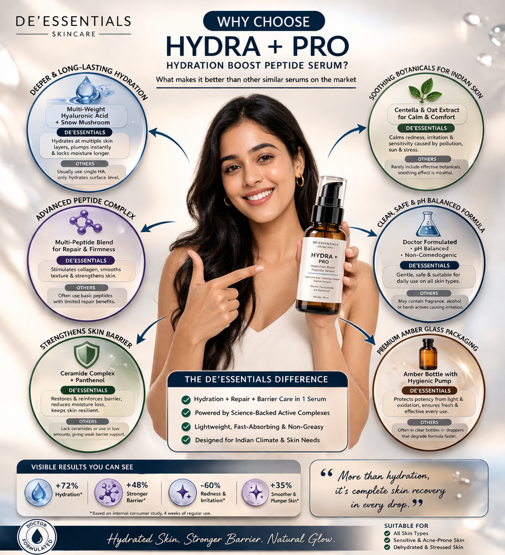 HYDRA + PRO- Hydration Boost Peptide Serum with Hyaluronic Acid and Peptides