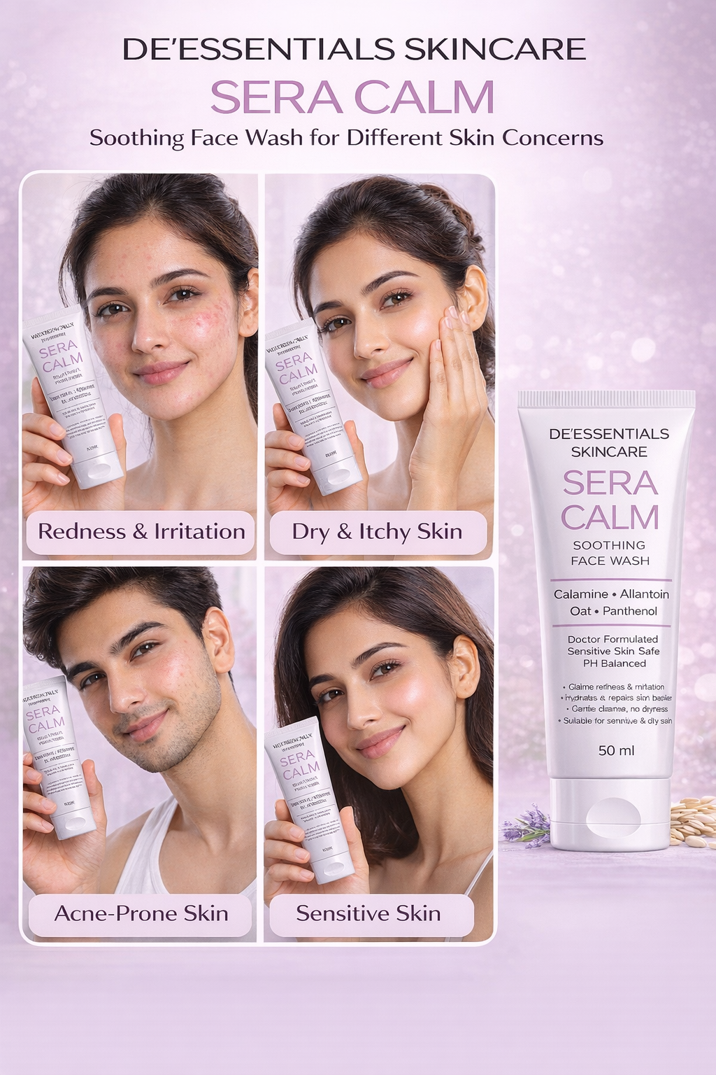 SERA CALM - Barrier Defense Face Wash with Ceramides + Oat